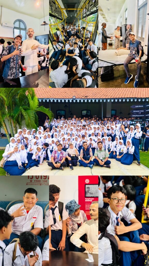 pembelajaran nyata sMPN 141 jakarta ke museum nasional (stovia)